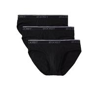 2(X)IST Lot de 3 Slips pour Homme en Coton Extensible - Noir - Medium