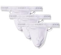 2(X)IST Lot de 3 strings en coton pour homme, blanc, X-Large
