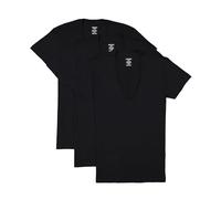 2(X)IST Lot de 3 t-Shirts à col en V Profond en Coton pour Homme, Noir., S