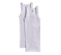 2(X)IST Men's Essential Cotton Square Cut Tank 2-Pack Pure White, Medium