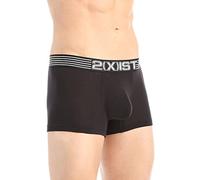 2(X) IST Men's Shapewear Maximize No Show Trunk, Deep Black, Small