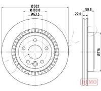 2 x JAPKO 610325C Disque de frein pour VOLVO
