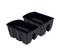 2 x jardinière 40 cm pot suspendu pot de fleurs pot de balcon pot de balustra...
