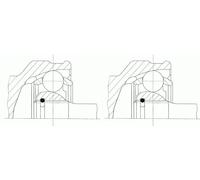 2 x Joint de cardan SPIDAN pour CADILLAC, OPEL, SAAB 44077 II, 44079 II