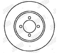 2 x JURID 561375JC Disque de frein pour FORD,PANTHER,TVR