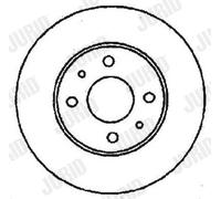 2 x JURID 561380JC Disque de frein pour ABARTH,ALFA ROMEO,FIAT,FORD,LANCIA,YUGO,