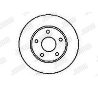 2 x JURID 561549JC Disque de frein pour AUDI,SKODA,VW