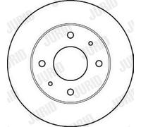 2 x JURID 561861JC Disque de frein pour ALFA ROMEO,FIAT,FIAT (NANJING),LANCIA