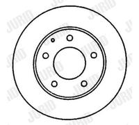 2 x JURID 561969JC Disque de frein pour CITROËN,FIAT,PEUGEOT