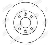 2 x JURID 561997JC Disque de frein pour DACIA,DAIHATSU,DODGE,LADA,NISSAN,RENAULT