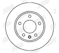 2 x JURID 562035JC Disque de frein pour BMW