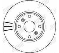 2 x JURID 562103JC Disque de frein pour DACIA,RENAULT
