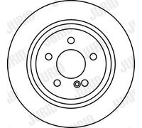 2 x JURID 562213JC Disque de frein pour MERCEDES-BENZ