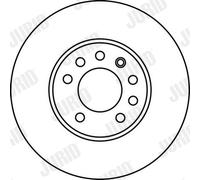 2 x JURID 562216JC Disque de frein pour CADILLAC,FIAT,LADA,OPEL,SAAB,VAUXHALL