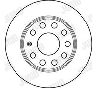 2 x JURID 562236JC Disque de frein pour AUDI,SEAT,SKODA,VW