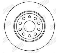 2 x JURID 562258JC Disque de frein pour AUDI,SEAT,SKODA,VW
