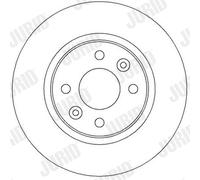 2 x JURID 562293JC Disque de frein pour DACIA,RENAULT,SMART