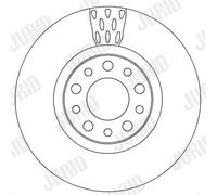 2 x JURID 562299JC Disque de frein pour ALFA ROMEO,FIAT,JEEP