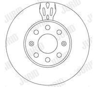 2 x JURID 562304JC Disque de frein pour ABARTH,FIAT,OPEL,VAUXHALL