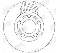 2 x JURID 562307JC Disque de frein pour SKODA,VW
