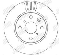 2 x JURID 562311JC Disque de frein pour CITROËN,JAC,PEUGEOT,TOYOTA