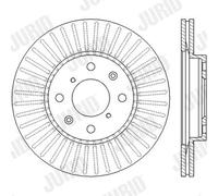 2 x JURID 562456JC Disque de frein pour OPEL,SUZUKI,VAUXHALL