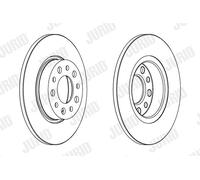 2 x JURID 562501JC Disque de frein pour ALFA ROMEO,JEEP
