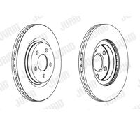 2 x JURID 562524JC Disque de frein pour CHRYSLER