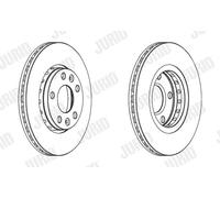 2 x JURID 562529JC Disque de frein pour DACIA,NISSAN,RENAULT