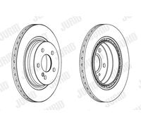 2 x JURID 562680JC Disque de frein pour MERCEDES-BENZ
