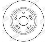 2 x JURID 562687JC Disque de frein pour ACURA,HONDA