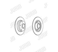 2 x JURID 562731J-1 Disque de frein pour RENAULT