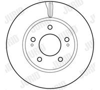 2 x JURID 562820JC Disque de frein pour DODGE,MITSUBISHI