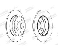 2 x JURID 562849JC Disque de frein pour HYUNDAI,KIA