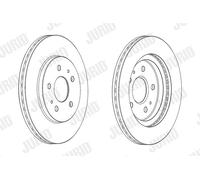 2 x JURID 562853JC Disque de frein pour DAIHATSU,TOYOTA