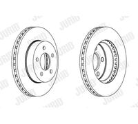 2 x JURID 562856JC Disque de frein pour JEEP