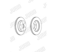2 x JURID 562861JC Disque de frein pour TOYOTA