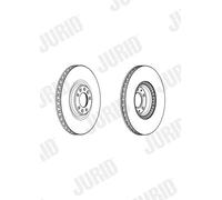 2 x JURID 562943JC Disque de frein pour CITROËN,PEUGEOT