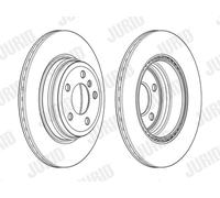 2 x JURID 562980JC Disque de frein pour BMW
