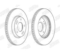 2 x JURID 562986JC Disque de frein pour HYUNDAI,HYUNDAI (BEIJING),KIA
