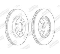 2 x JURID 562992JC Disque de frein pour OPEL,PEUGEOT,VAUXHALL