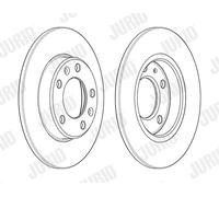 2 x JURID 562996JC Disque de frein pour PEUGEOT