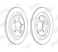 2 x JURID 563000JC Disque de frein pour HYUNDAI