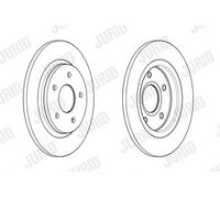 2 x JURID 563011JC Disque de frein pour CHRYSLER,DODGE,FIAT,VW