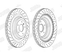 2 x JURID 563017JC Disque de frein pour MERCEDES-BENZ