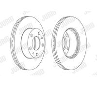 2 x JURID 563018J Disque de frein pour CITROËN,FIAT,PEUGEOT
