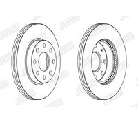 2 x JURID 563019JC Disque de frein pour CHEVROLET,DAEWOO,DODGE,OPEL,SAAB,ZAZ