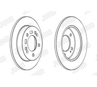 2 x JURID 563033JC Disque de frein pour HYUNDAI,KIA