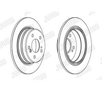 2 x JURID 563040JC Disque de frein pour CHRYSLER,MERCEDES-BENZ