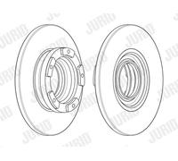 2 x JURID 563125J Disque de frein pour FORD